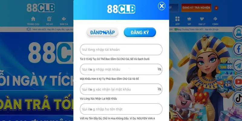 Cách đăng ký tài khoản tham gia Nổ Hũ 88CLB